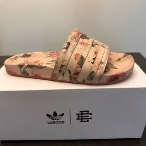 Rare Adidas X Eric Emmanuel Slides (Size 10) Adidas Originals X EE Eric Emanuel Adilette Floral Sandals  main image 4